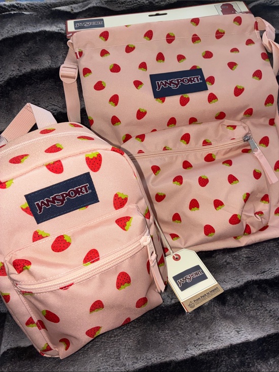 Jansport Handbags - Jansport Strawberry bag & lunch bag bundle